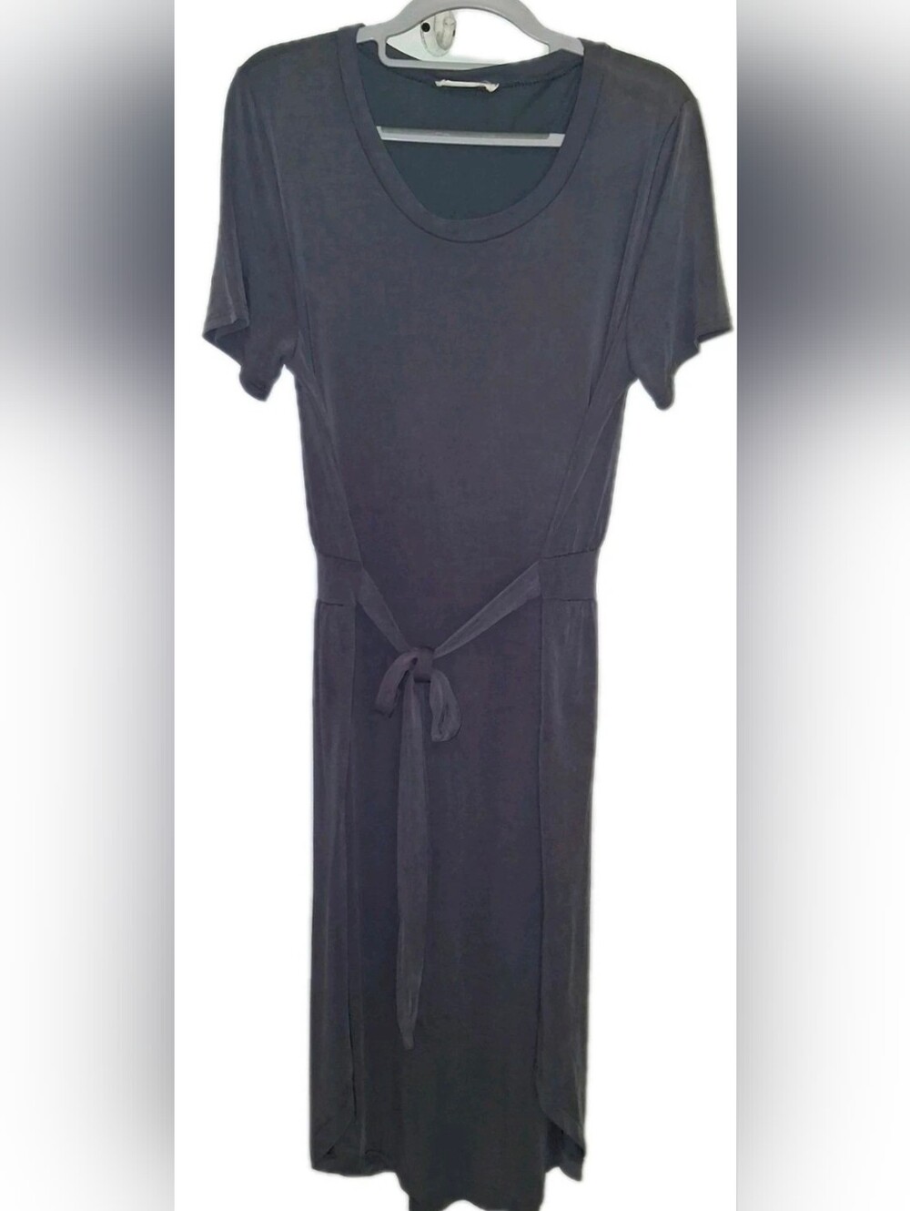 Bluheaven Womens Dark Gray Dress Business Casual, Sz Lg Knee Length Short Sleeve